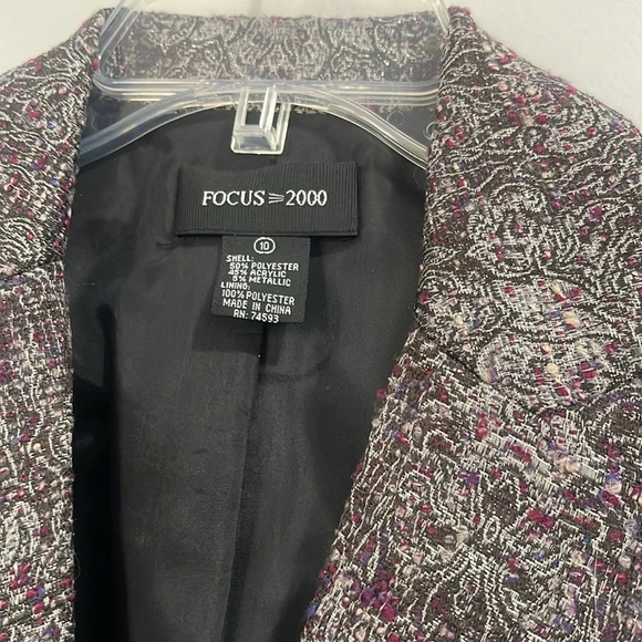 Focus 2000 Metallic Vintage Purple Blazer - Picture 5 of 11